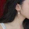 French White Petal Flower Clip On Earrings Simple Elegant Non Pierced Ear Clips For Women And Girls
