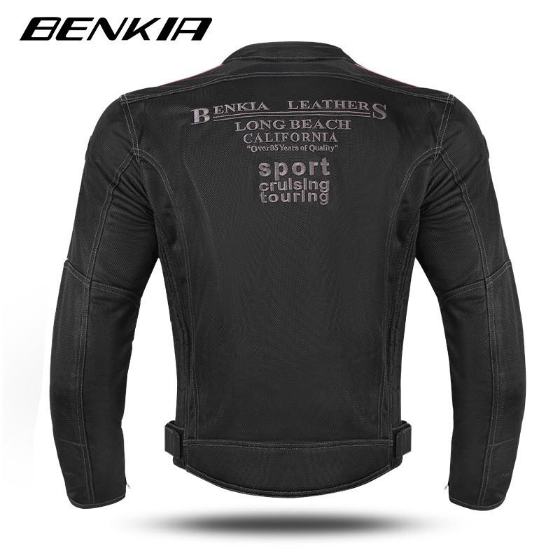 BENKIA Mens Mesh Motorcycle Riding Jacket - Breathable Protective Gear Cycling Off-Road Outdoor Adventures