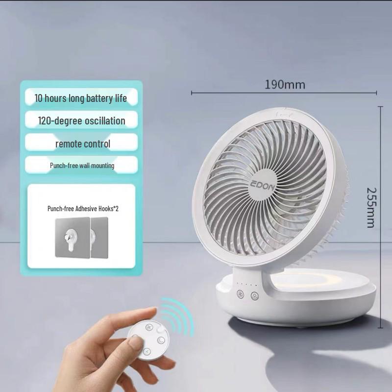 

Aiden Wall-Mountable Air Circulation Fan for Desktop, Bedside, and Kitchen Use E808