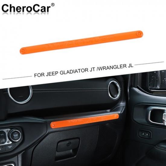 Co-Pilot Handle Grab Trim Dashboard Cover For Jeep Wrangler  JL 2018+ Orange