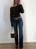 Women S Lazy Off Shoulder Knitted Short Sweater For Winter