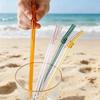 8mm High Borosilicate Glass Straw 10Pcs Reusable Eco Friendly Drinking Straws Set Bubble Tea Smoothies Bar Accessories