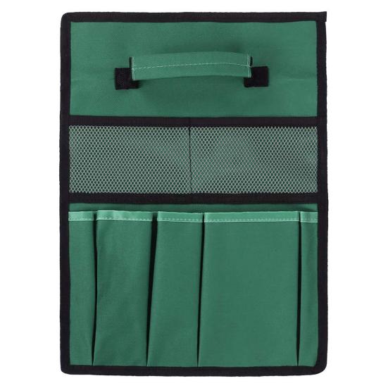 Borsa Portautensili da Giardinaggio Pieghevole Portatile con Molteplici Tasche in Rete Organizzatore