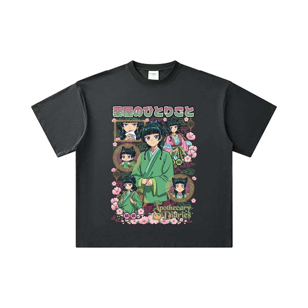 260 GSM Double Yarn 32 Count 100% Cotton Apothecary Diaries V2 Print Unisex Heavy Cotton T Shirt