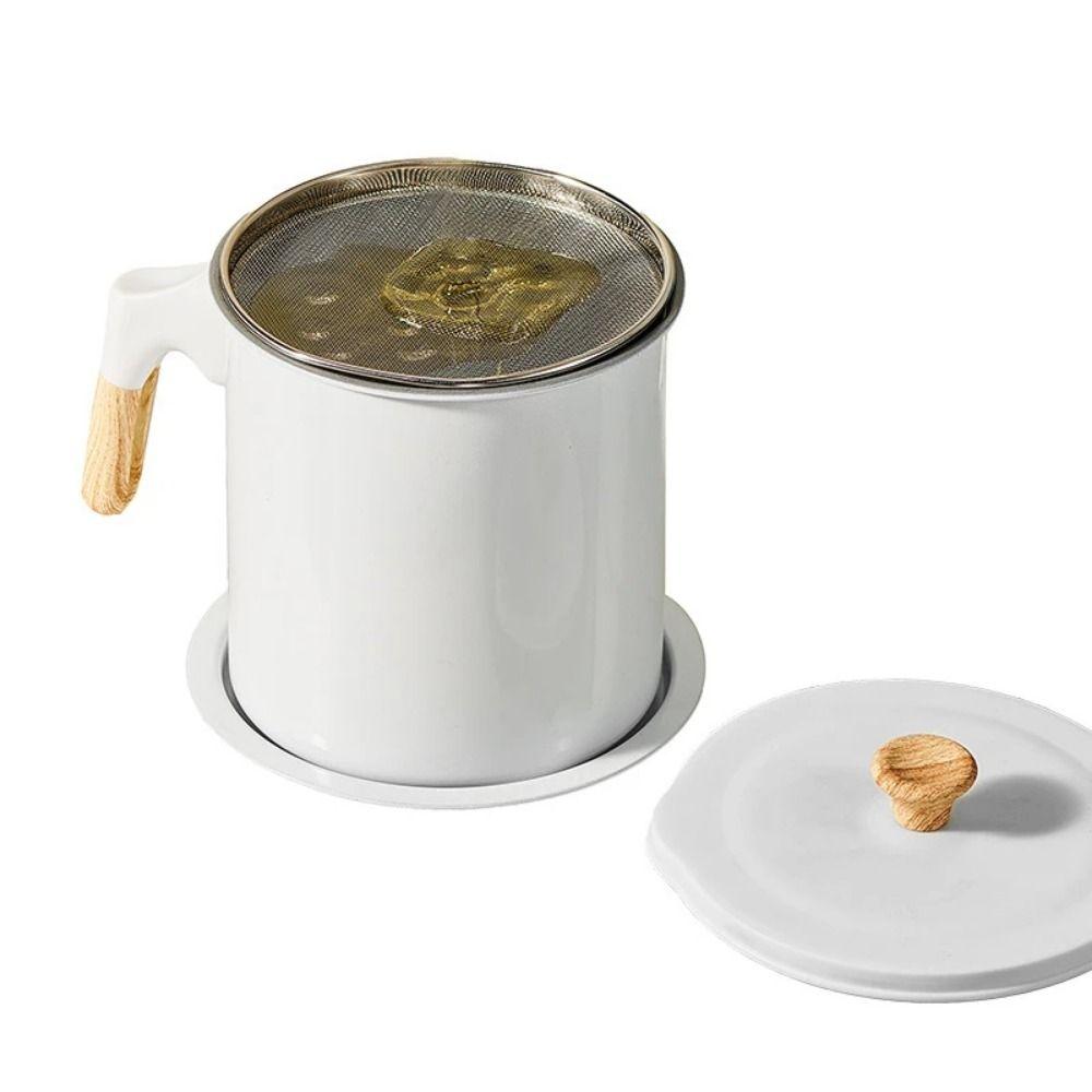 Anti-Leakage Oil Filter Pot Large Capacity Grease Separator  Frying Essential