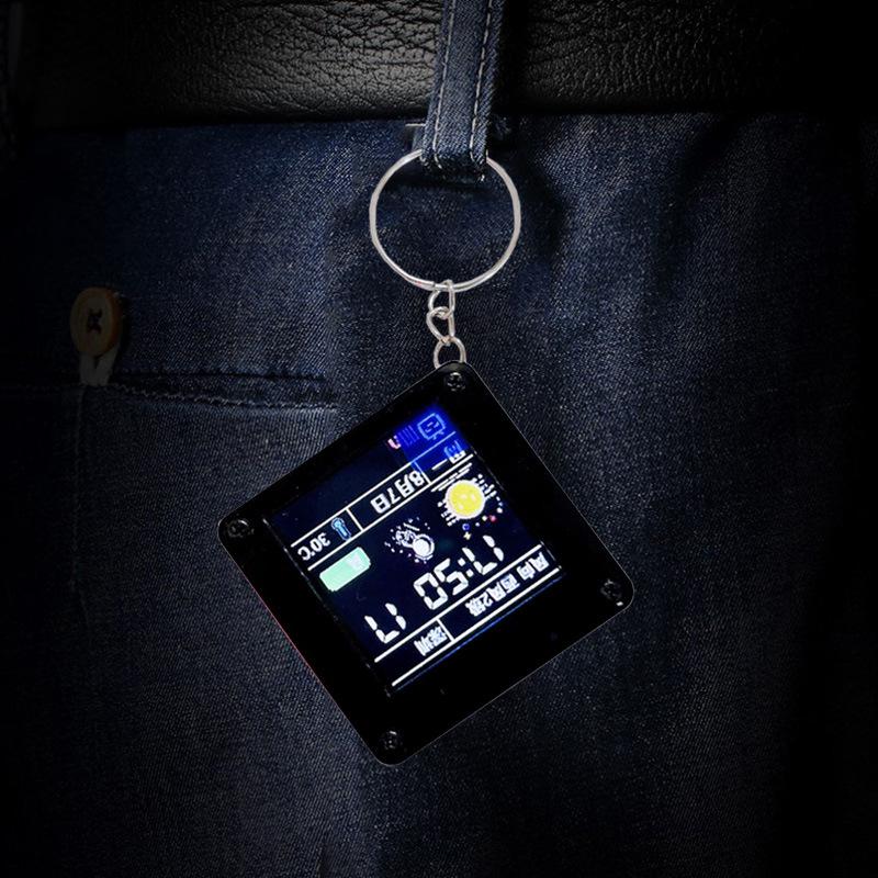 Pandantiv astronaut ESP32-C3 cu afișaj LCD de 1,44 inchi și LVGL, ornament de birou portabil ST7735