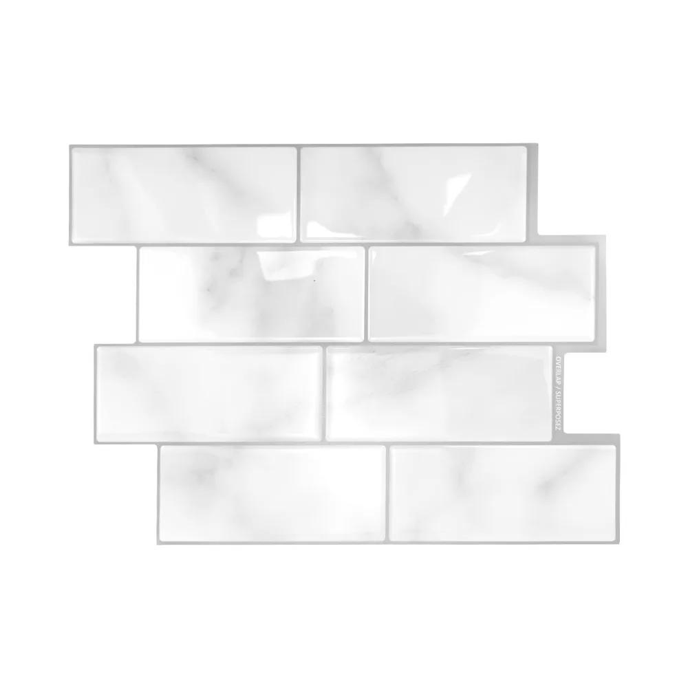 1 pz Nuovo Adesivo Autoadesivo 3D per Piastrelle Murali Fai da Te Impermeabile Adesivo Murale in PVC Multifunzione Paraspruzzi da Cucina Decorazioni per la Casa Adesivo Murale