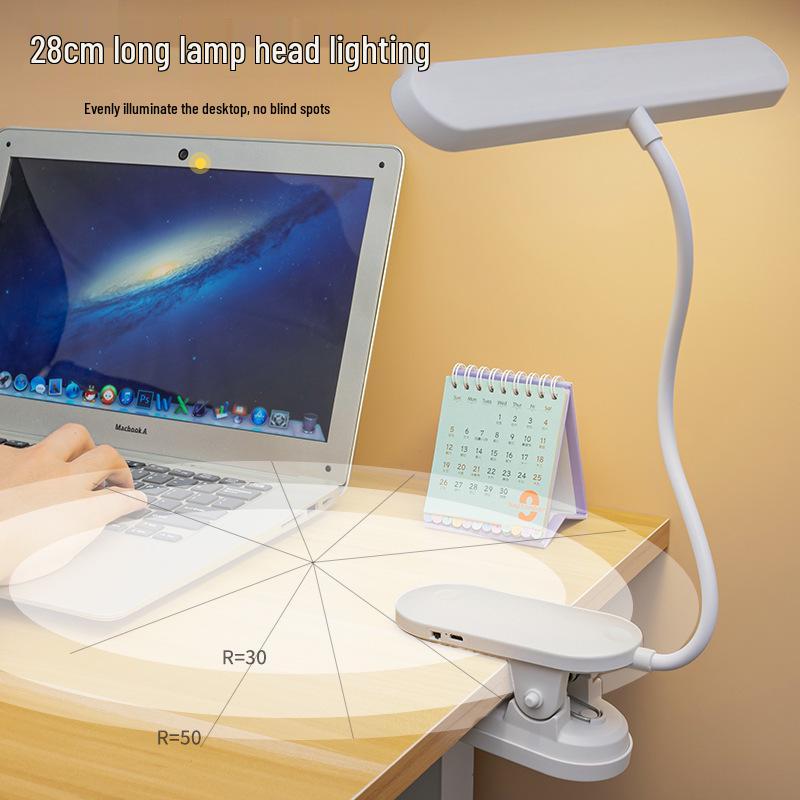 LED Clip-On Desk Lamp: Dual-Power for Bedroom, Study, or Dorm.