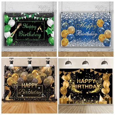 5*3ft Happy Birthday Backdrop Banner Background Cloth Props Party Decorate