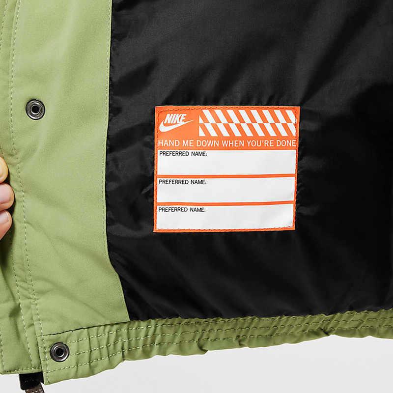 Nike Down Jacket Hooded Warm Water Resistant Kids Jackets Oil-Green HQ7165-386