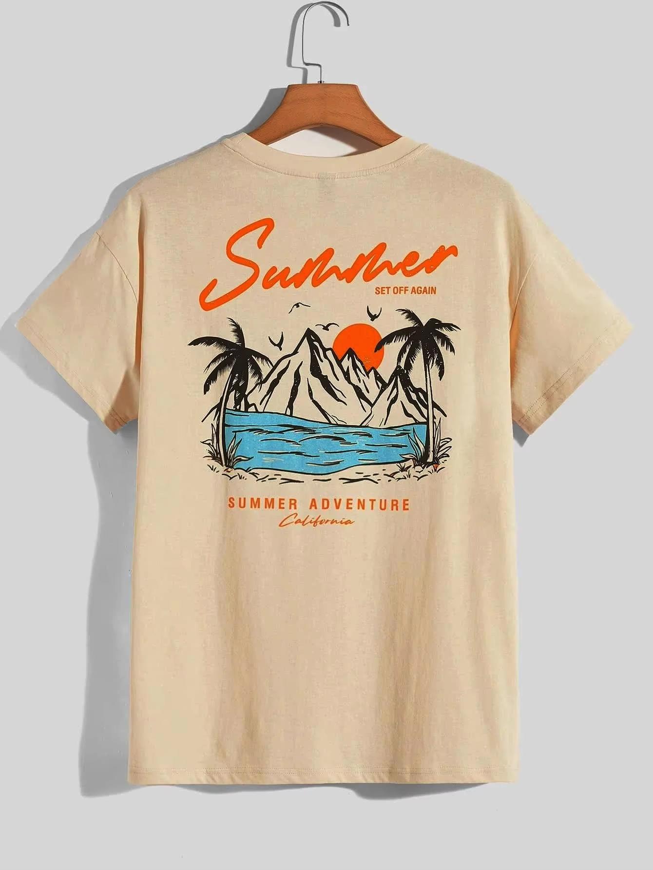 Summer Set Off Again Adventure California Unisexs TShirt pure Cotton Tee Clothing Fashion Sweat Clothes Streetwear Summer Tops XL