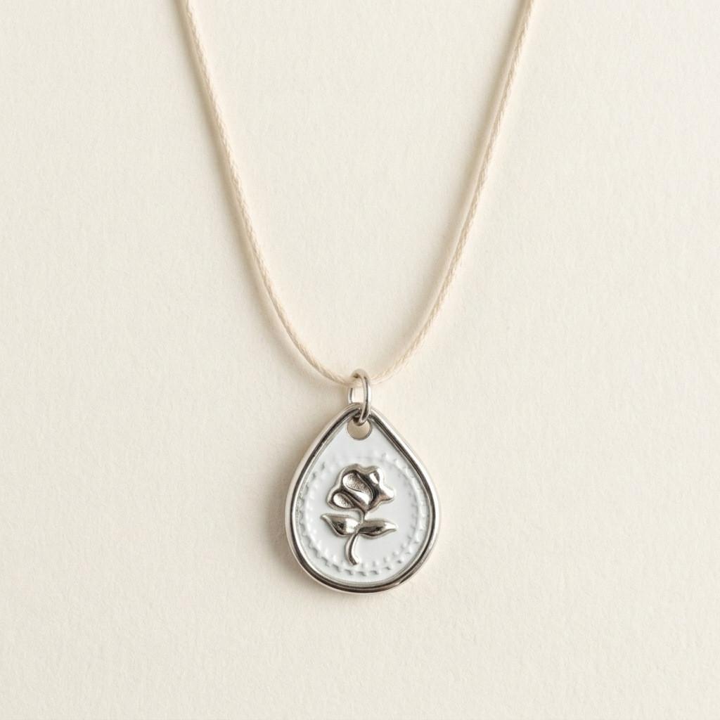 Roestvrijstalen Konijn Hanger Ketting Met Bloemenprints Voor Casual Vrouwen Zomer
