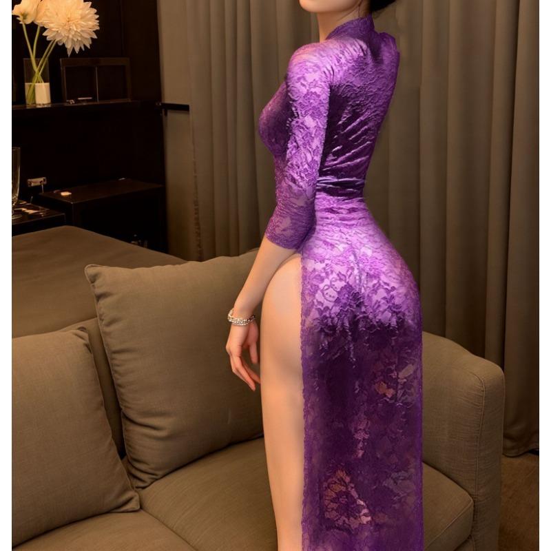 Sex Lingerie Spice Girl Dress Stepmother Hip Wrap Tight Sexy Royal Sister Skirt Slim Pure Desire Long Dress Woman