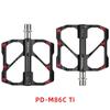PROMEND Titanium Axle Carbon Tube Bike Pedals 86T 3 Bearings Mountain Road Bikes