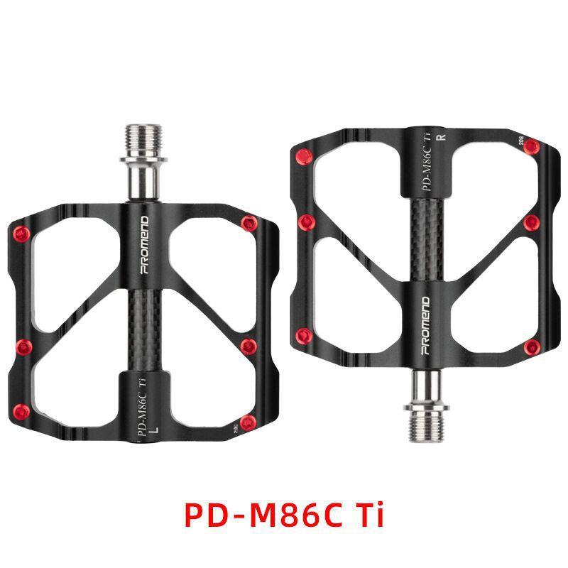 PROMEND Titanium Axle Carbon Tube Bike Pedals 86T 3 Bearings Mountain Road Bikes