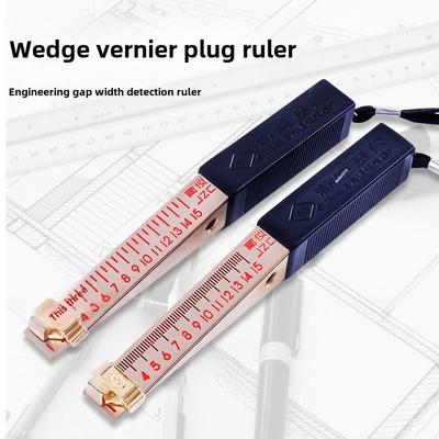 Pied à coulisse à vernier à coin sud 1-15 mm Cuivre pur Détection de planéité Règle conique