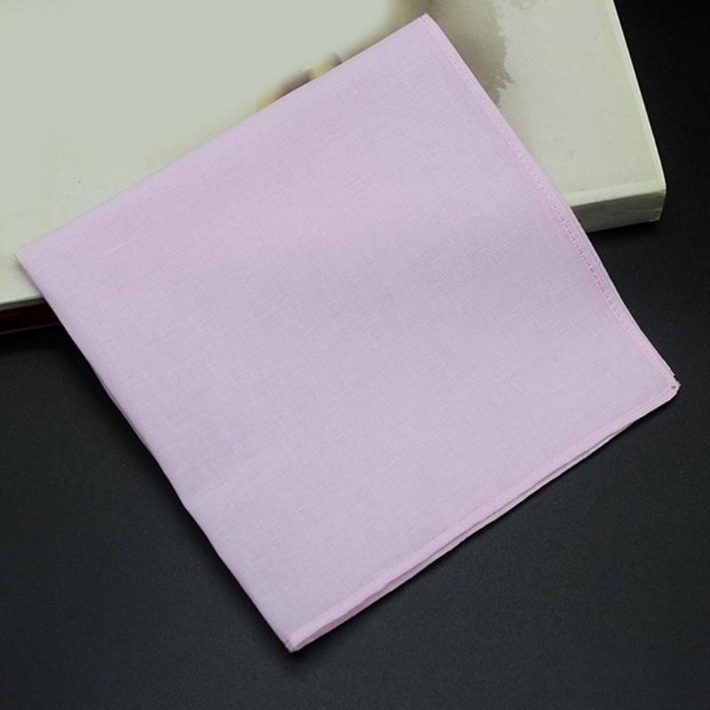28x28cm Tie Dye Square Plain Color Handkerchief for Woman Gentleman Handkerchief