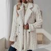 2025 Gemütlicher Damenplüschmantel mit zweireihigem Kragen - Europäischer & Amerikanischer Stil