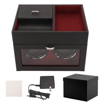 Avvolgitore Automatico per Orologi Scatola Doppia Avvolgimento e Custodia con Motore Silenzioso e Luce LED Blu