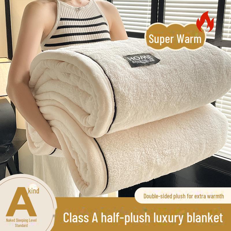 Plush Luxury Cotton Velvet Coral Blanket