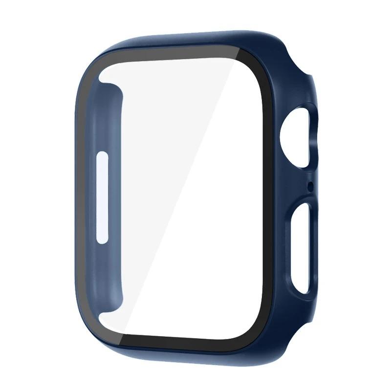 Glass+Cover For Apple Watch case 44mm 40mm 45mm 41mm 42mm 38mm correa Screen Protector iwatch series 9 8 7 SE 3 case Accessories