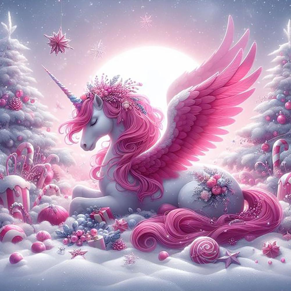 5D DIY Full Round Drill Diamond Painting Garden Unicorn Home Decoration Art