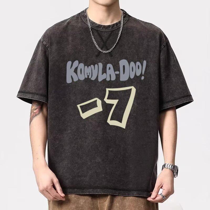 Men's Casual Printed Short Sleeve T-Shirt Loose Fit Summer Niche Top