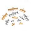 20pcs/lot Stainless Steel Layer Necklace Bracelet Clasp Bails 5 Loops Drop Earrings Chains Connectors DIY Jewelry Making Finding