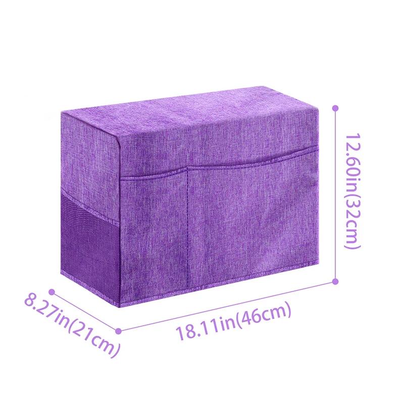 Sewing Machine Dust Cover with Storage Pockets Universal for Knitting Scissors Presser Feet Domestic Sewing Machine Protective