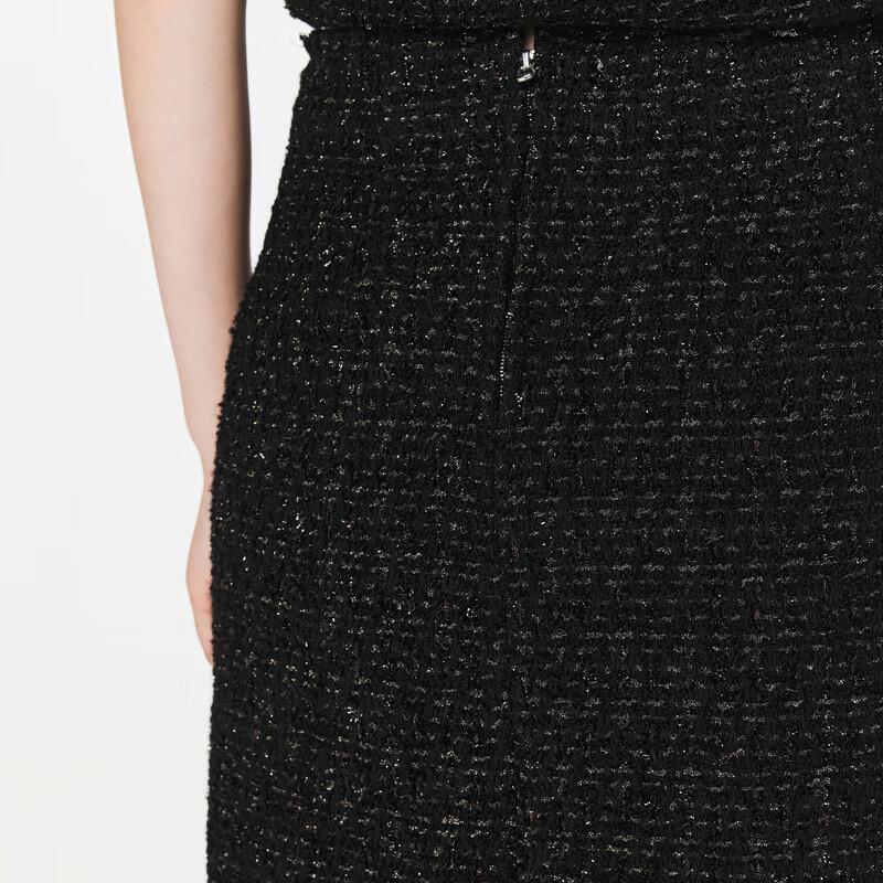 JNBY Women's Casual Tweed Jacquard Mini Skirt