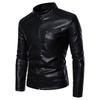 2024 Men's Autumn PU Leather Stand Collar Motorcycle Jacket - Trendy and Handsome Design