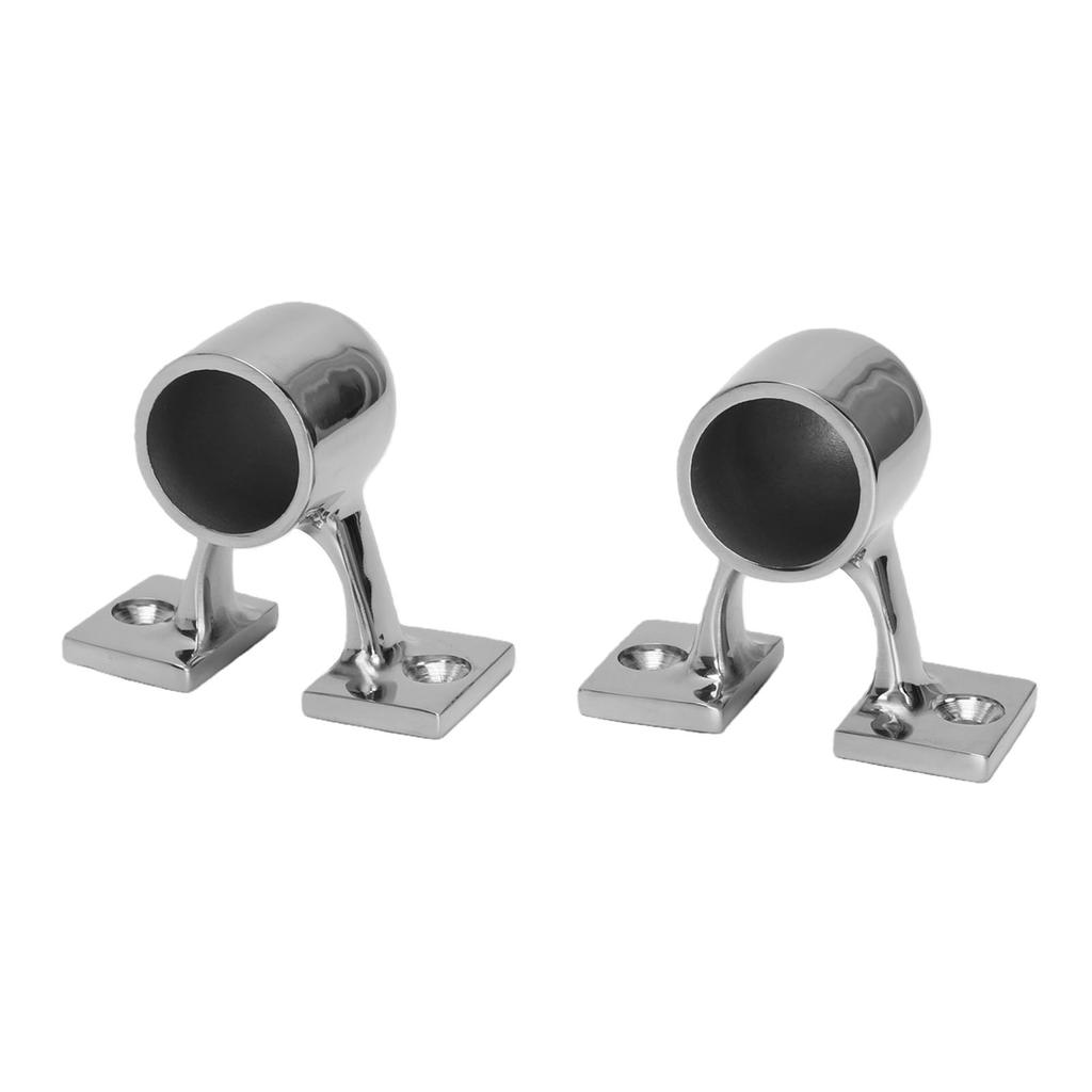 2pcs Boat Hand Rail Fitting 1in OD Tube 90 Degree End Stanchion Marine Railing Support Bracket Hardware