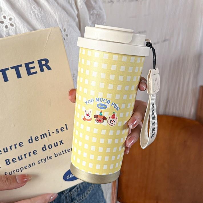 Cartoon Ecofriendly Puppy Stainless Steel Travel Mug For Office And Outdoors