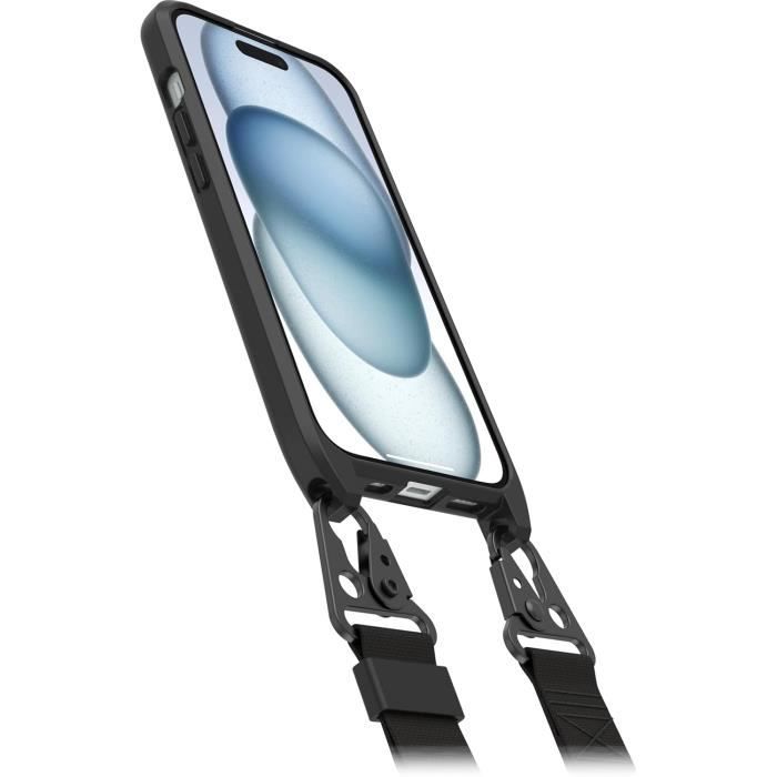 Étui - otterbox - iphone 15 - coque ultrafine - magsafe - bandoulière réglable