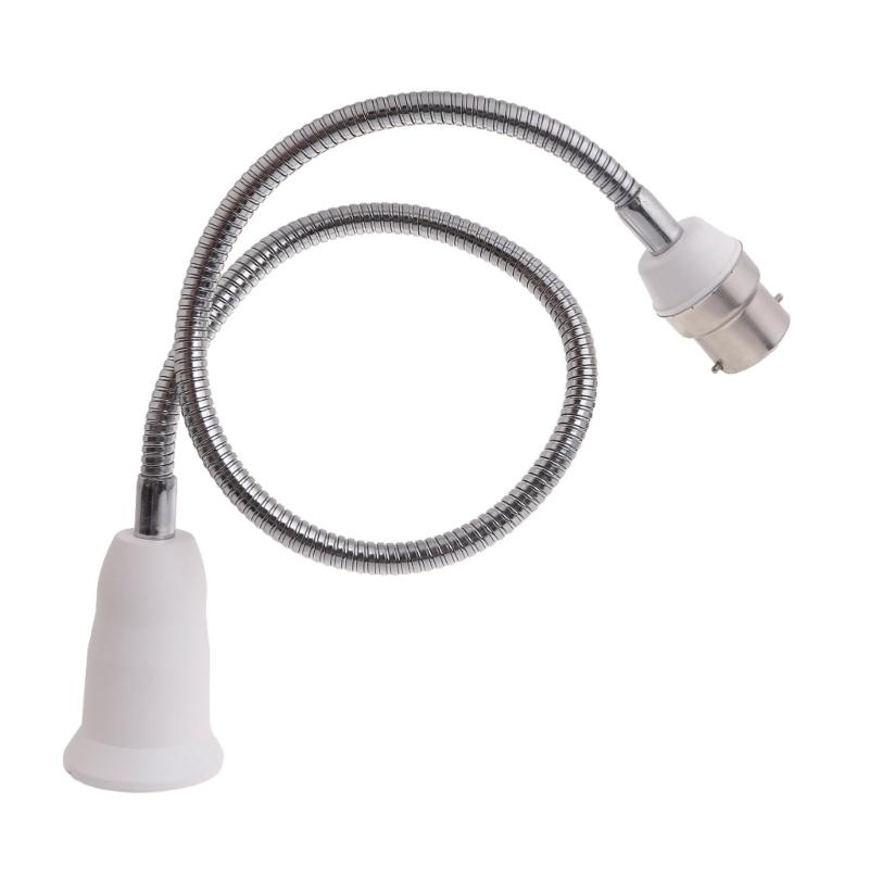 B22 to E27 Light Socket Extender Adapter Adjustable E27 to B22 Flexible Gooseneck LED Lamp Extension Socket Converter