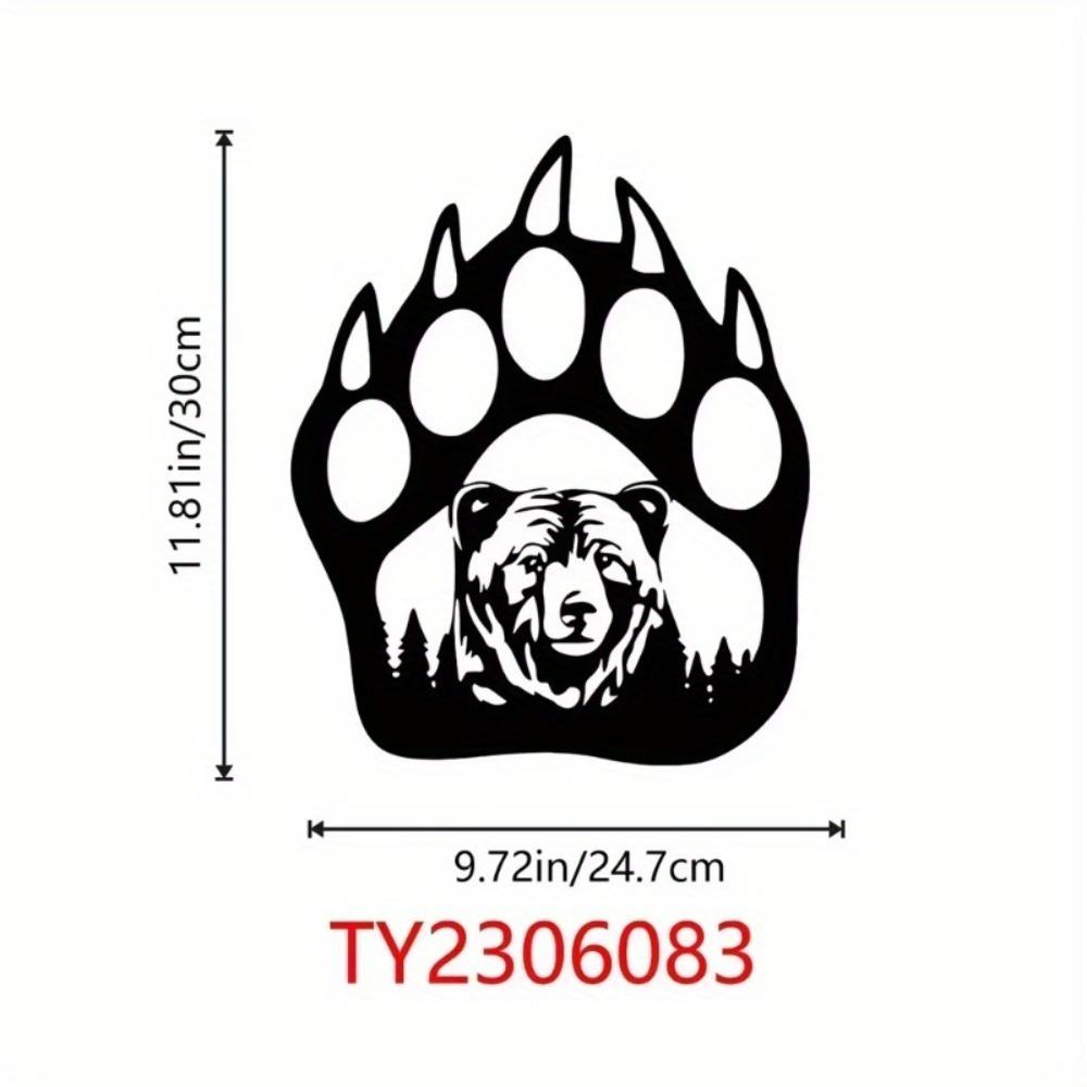 Iron Bear Paw Wall Art Rustic Metal Sculpture Hunting Cabin Decor Living Room чёрный