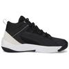 Puma REBOUND Future Evo Tissu de Base Cuir Mi-haut Rétro Chaussures de Basketball Unisexe Noir Blanc 386379-01