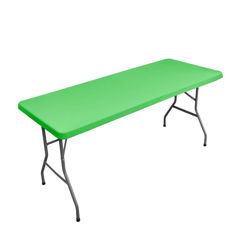 Stretch Fabric Rectangle Cloth Table Top Cap Fitted Covers for Feet Washable Polyester Elastic Home Banquet Picnic Wedding Exhibition Show 30 x 72''