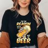 New Fashion Women T Shirt Pullover Oversize Clothes Funny Beer Drinking Printed T-Shirt Casual Short Sleeve Couples T-Shirt Tops