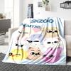 Custom Name Animal Friends Together Party Blanket For Couch Bed Plush Cozy Fuzzy Blanket Super Soft Warm Blankets For Fall And Winter 091641