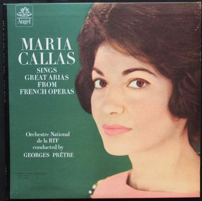 LP Record MARIA CALLAS  ORCHESTRE NATIONAL D  Maria Callas Sings Great Arias From 35882 ANGEL  US Classical Used