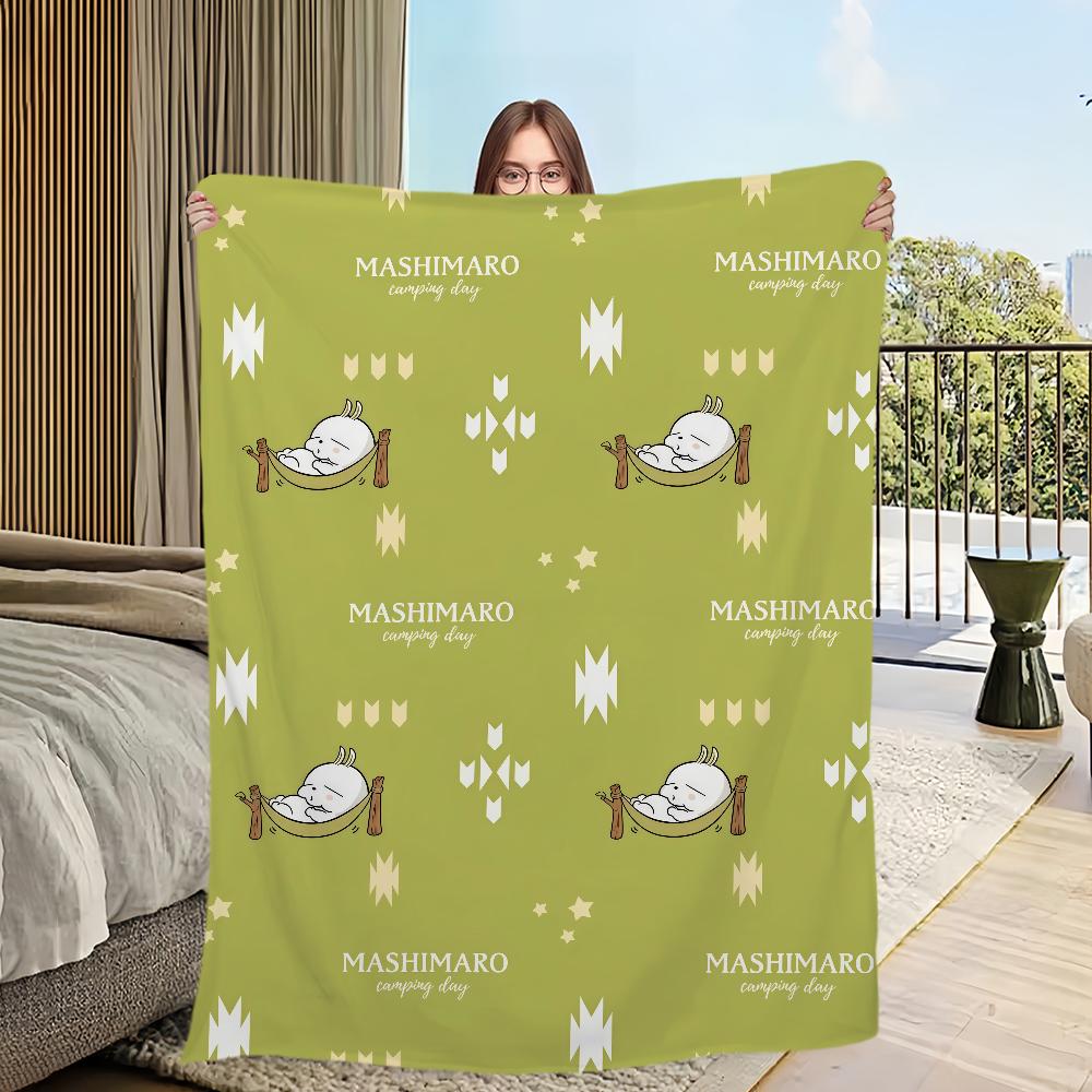 Blanket warm M-MashiMaroS soft plush blanket for sofa living room rabbit kawaii cute office bedroom travel gift Flannel