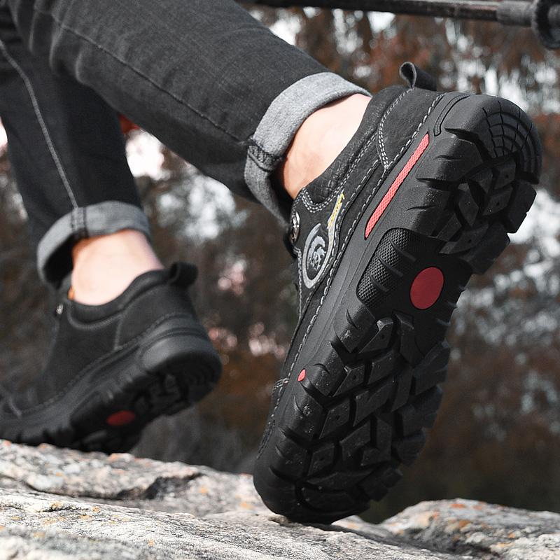 Herren Westernstiefel Echtlederstiefel Outdoorschuhe Herren Flats Bequeme Herren Wanderstiefel