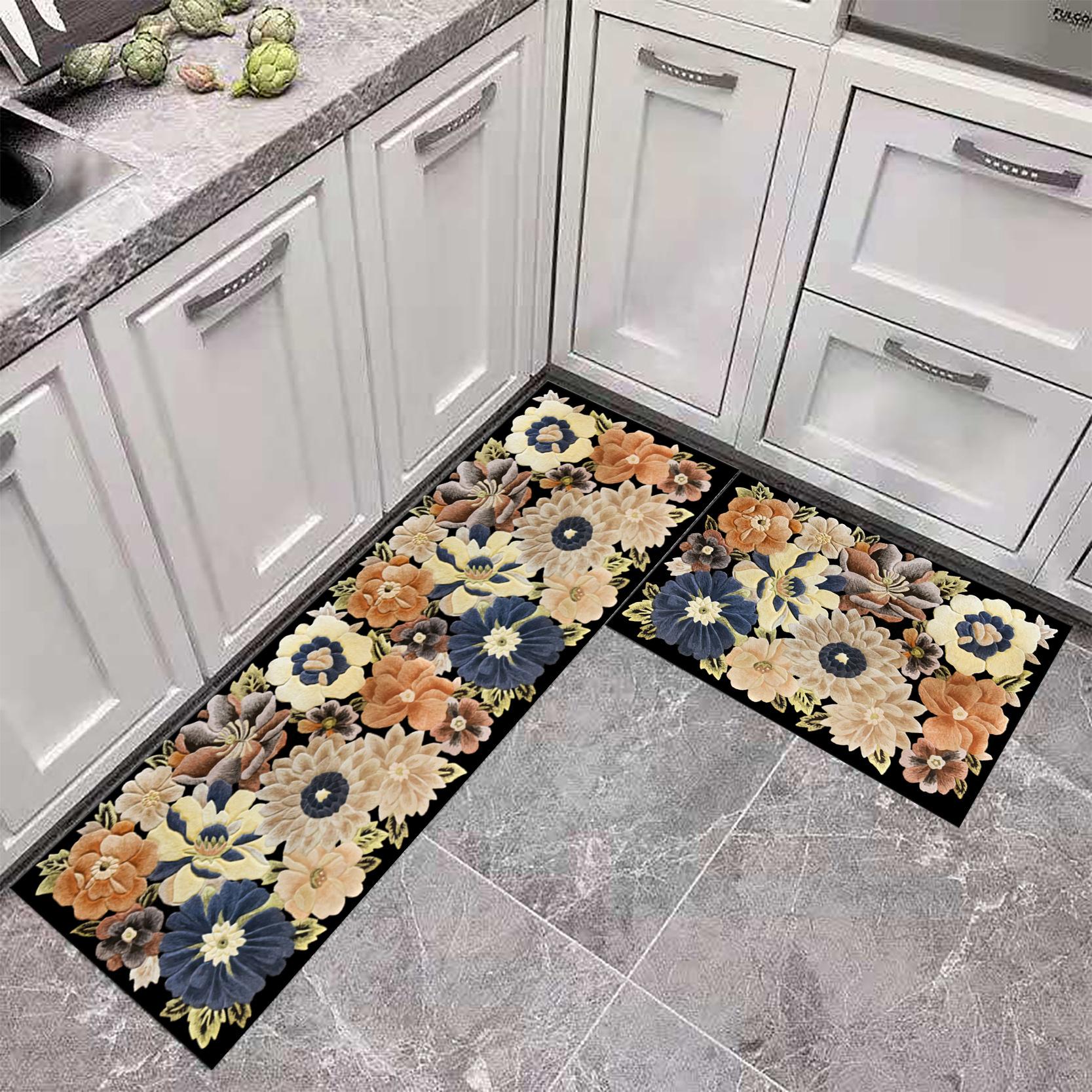 

Коврик для кухни Crystal Velvet, впитывающий нескользящий, моющийся, коврик для кухни, входная дверь в ванную, коврик для ванной комнаты, ковер 50 * 120Cm