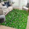 1pc Fresh Floral Daisy Flowers Print Area Rug Floor Carpet for Bedroom, Living Room, Kitchen Garden, Balcony, Sunroom Decor