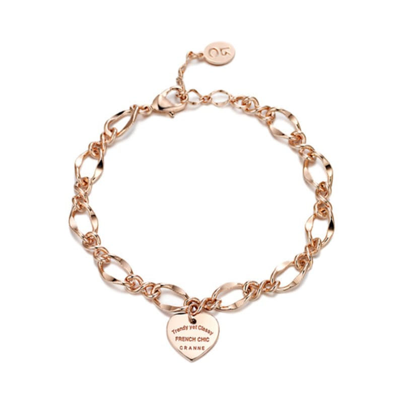 CRANNE Volume Heart Chain Bracelet C24BB073