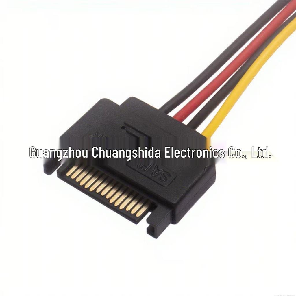 15P SATA Male to 4-Pin Floppy Drive Power Cable