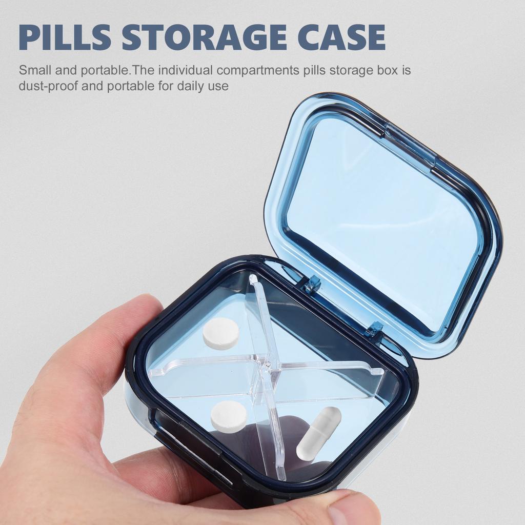 Pills Storage Case Portable Multi-Grid Organizer Compact Convenient Medicine Box Dental Braces Storage Dustproof Moistureproof