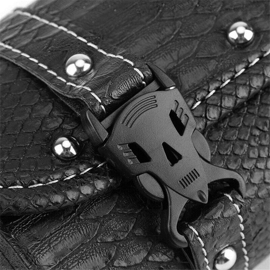 Black PU Leather Motorcycle Scooter Saddle Fork Roll Barrel Tool Bag Universal