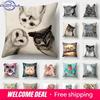 Cama Sofa Decorativa Funda de Cojín Decorativa Patrón de Búho Manta de Poliéster Funda de Cojín para Sala de Estar